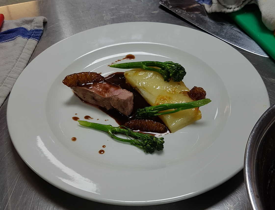 Aaron's Duck a l'Orange with Pommes Anna