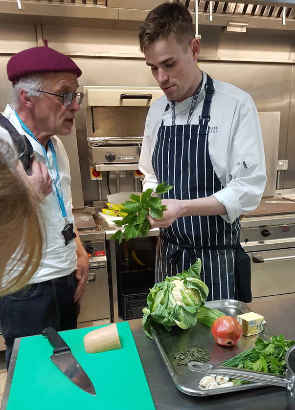 The class contemplates the merits of lovage in a Chimichurri