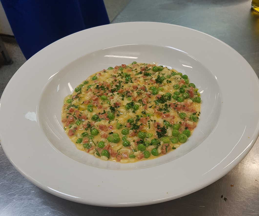 Chorizo and Pea risotto