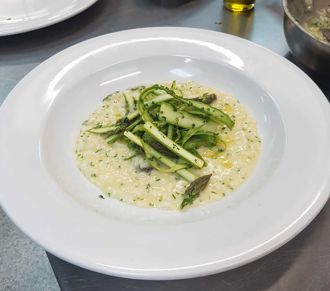 Truffled asparagus risotto