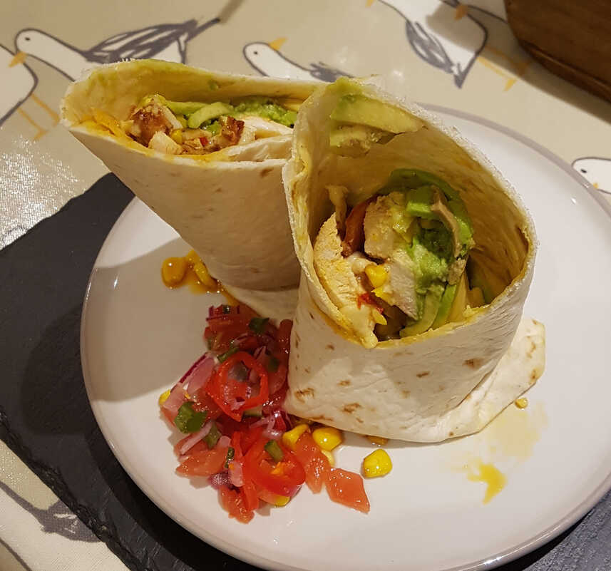 A Badly-Wrapped Chicken Burrito.