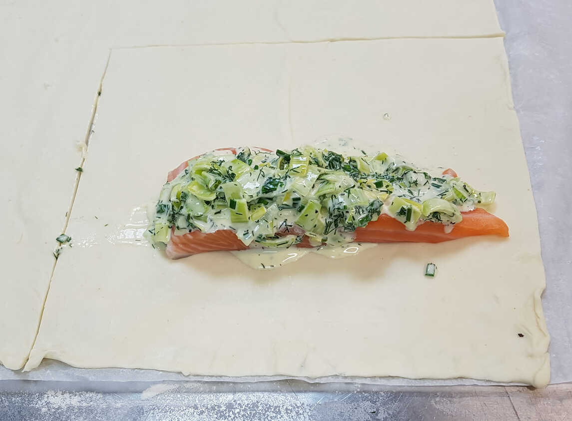 Salmon Fillet ready to parcel up