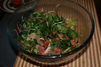Watercress, Tomato and Red Onion Salad