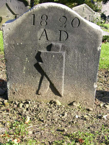 Mystery gravestone trade symbol