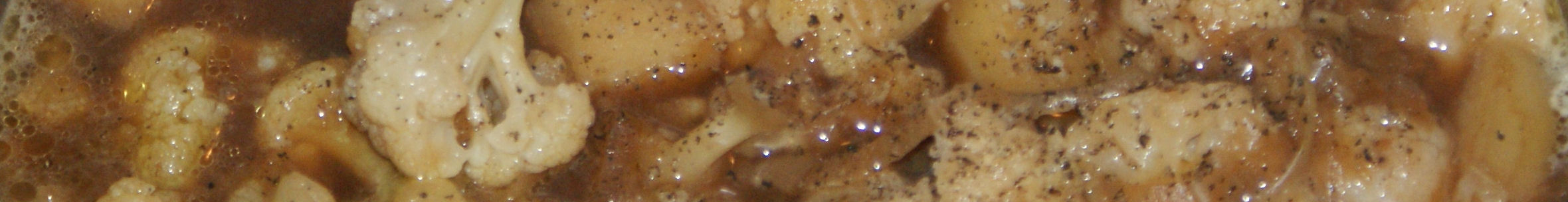 Truffled cauliflower soup closeup