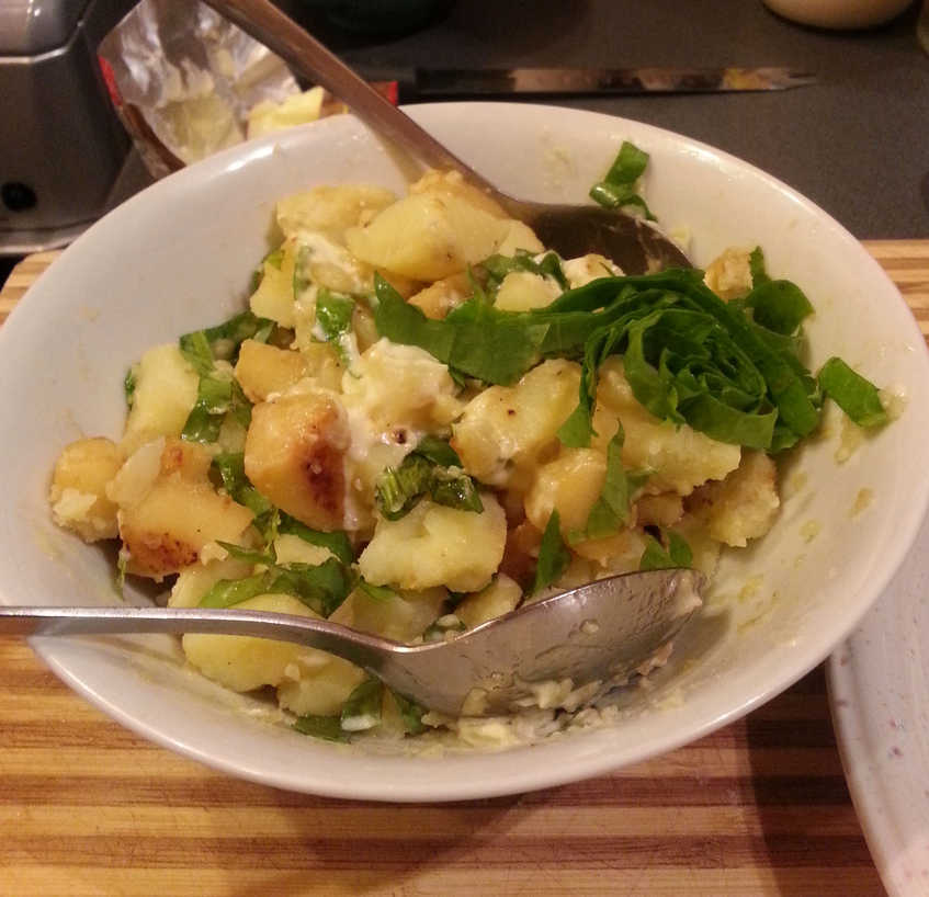 Potato Salad with Apple and Sorrel