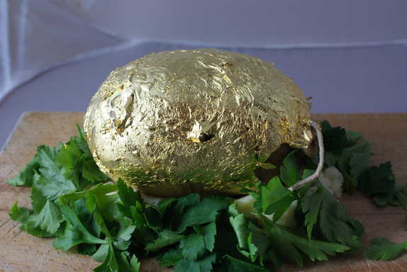 The Golden Haggis. Great chieftain o' the golden pudding-race!