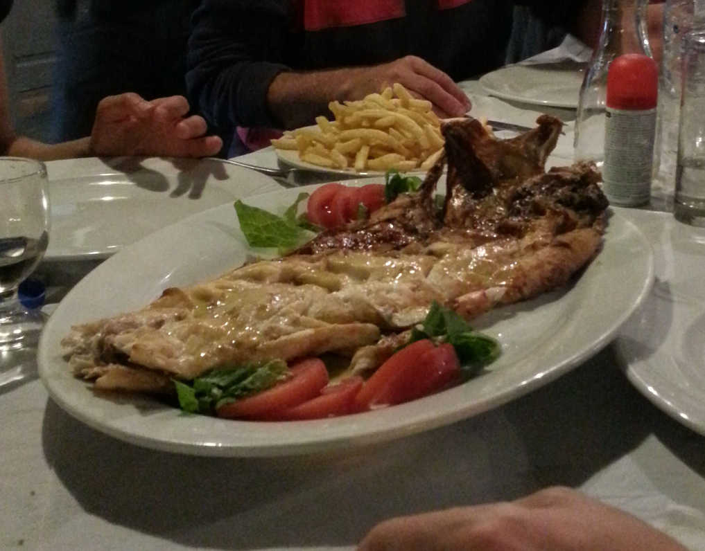 Dinner at Poros - the grilled snapper