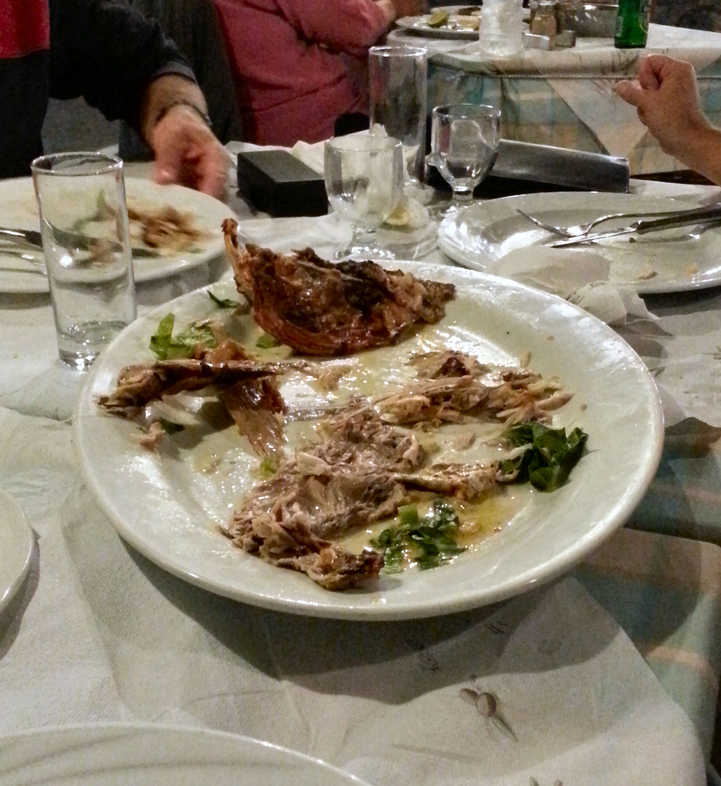 Dinner at Poros - the remains of the fish