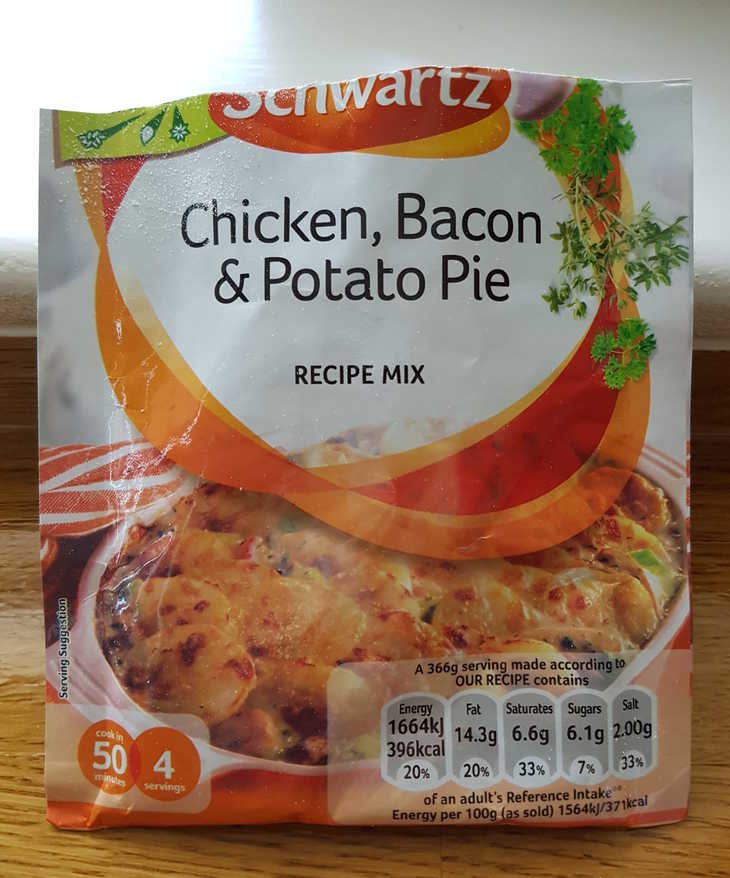 Schwartz's Chicken, Bacon & Potato Mix.