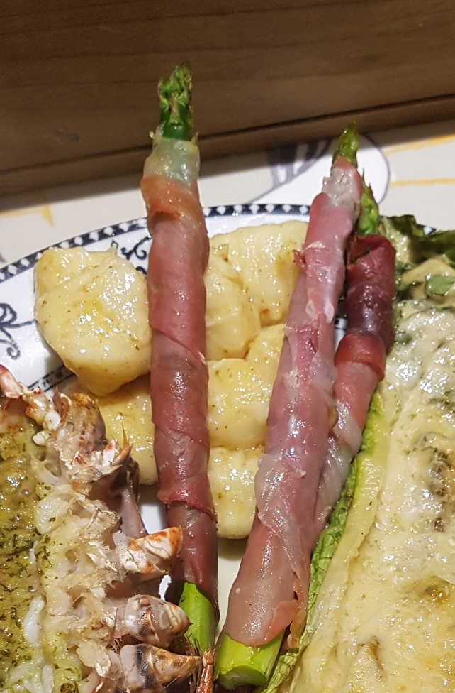 Parmesan Gnocchi with Parma Wrapped Asparagus