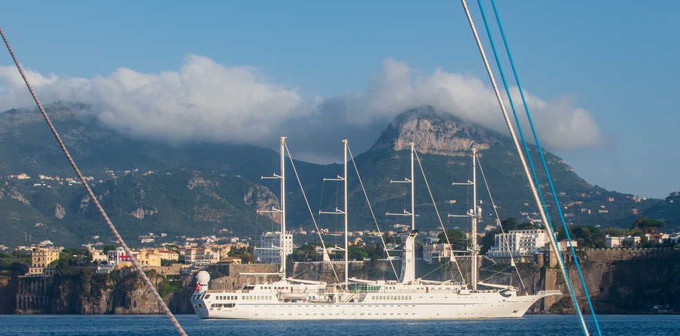 The 'Wind Star' off Sorrento - Photo by Mark