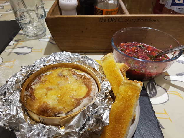 Ecuadoran Tamarillo Salsa with a Baked Vacherin and Dipping Soldiers