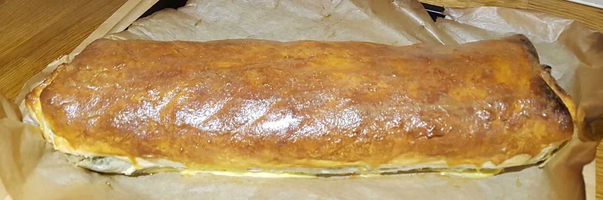 Giant Glossy Baked Cheesy Log.