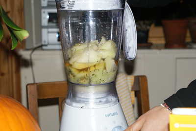 Blending a smoothie