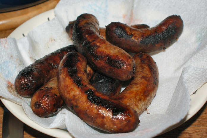 Cooked Christmas Sausages