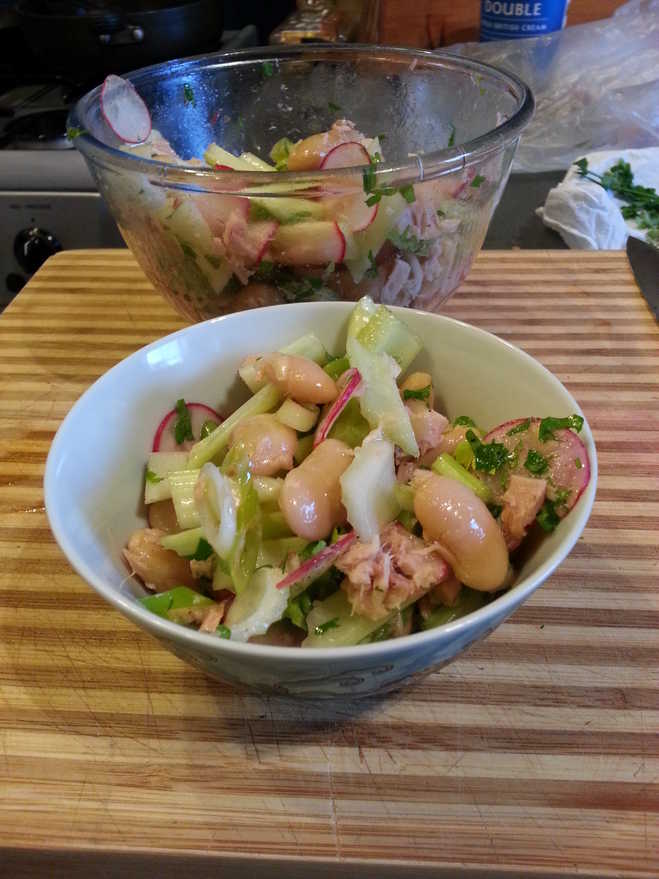 Celery Tuna and White Beans Salad