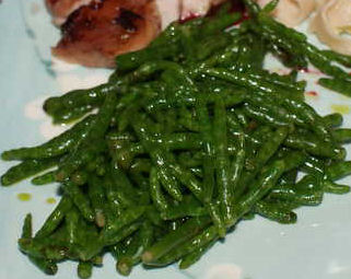 Samphire With Spinach Oil