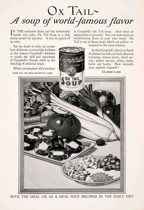 Campbell's Oxtail Soup Ad - 1923