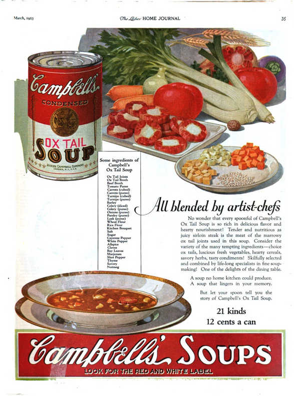 Campbell's Oxtail Soup Ad - 1923
