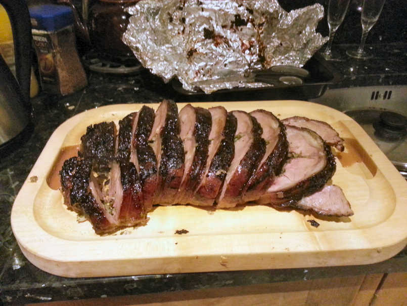 Saddle of Lamb round two in an easy-slice format