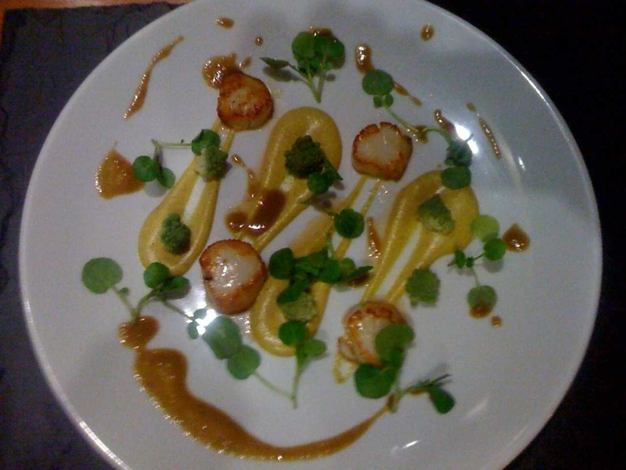 Scallops with Caper & Sultana Dressing starter